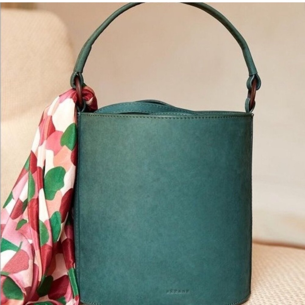 NWT Sézane green suede Mona bag